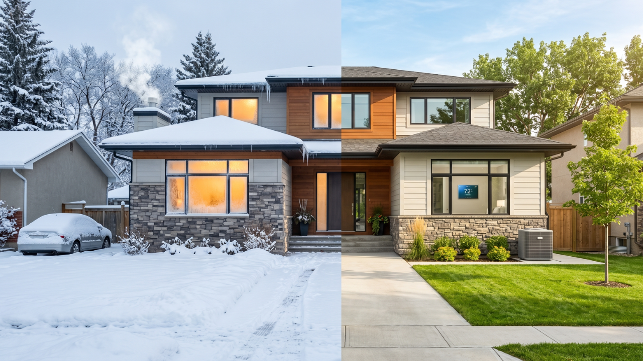 Comfortable Alberta Home in Winter and Summer