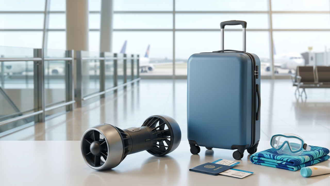 Traveling with an Underwater Scooter on a Plane